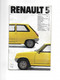 VOITURE RENAULT 5 ANNEE MODELES 1979 - LIVRET DE 31 PAGES FOURNI PAR REGIE A BOULOGNE - Voitures