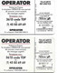 OPERATOR 2 Cartes F 187 Er 188 1991 - Non Classificati