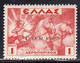 CORFU' 1941 POSTA AEREA SOPRASTAMPATO  DI GRECIA AIR MAIL OVERPRINTED GREECE DRACME 1d MNH FIRMATO SIGNED - Corfu