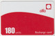 LEBANON - Alfa (white/red), Recharge Card 180 Units(glossy Surface), Exp.date 14/05/06, Used - Lebanon