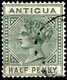 Antigua 1882 SG 21  ½d Dull Green  Wmk Crown CA    Perf 14   Used Cds Cancel - 1858-1960 Kronenkolonie