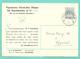 854 Op Kaart Stempel GANSHOREN, Met Firmaperforatie (perfin) " P.H.C." Van PAPETERIES HAESELDONCKX - 1951-..