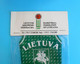 LITHUANIA BASKETBALL FEDERATION Nice Old Pennant In Original Packaging* Basket-ball Baloncesto Pallacanestro Association - Apparel, Souvenirs & Other