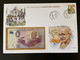 Euro Souvenir Banknote Cover Mahatma Mohandas Gandhi India 150th Anniversary Angola Banknotenbrief - Angola