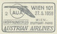 AUSTRIA 1958 AUA First Flight VIENNA-STUTTGART Intermediate Stage Of VIENNA-PARIS Route - Eerste Vluchten