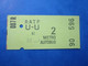 TICKET Métro Autobus RATP - PARIS - " U - U " - 2° Classe - Beige - TBE - World