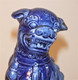 Delcampe - PERRO FOO DE PORCELANA AZUL AÑIL 16,5 Cms - Oriental Art