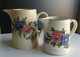 2 PICHETS A EAU ST CLEMENT DECOR FLORAL REF. 4021 - Saint Clément (FRA)