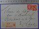 Combinaison 2F Cérès + 1F Iris Lettre Recommandée Au Tarif En Vigueur Au 5.2.41 De LEVALLOIS-PERRET (Hauts De Seine) - Cartas & Documentos