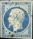 FRANCE Y&T N°10 Louis-Napoléon 25c Bleu. Oblitéré Losange PC. N°2683 Rioz - 1852 Louis-Napoleon