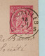 Kaartbrief, Carte Lettre, Express  , Brussel Naar Morlanwelz ,met Opdrukzegels Capon Nr 46 - Letter Covers