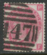 GB 1869 QV 3 D. Pl. 6 (PF) VFU (Numeral "447") MAJOR VARIETY: MISSING FRAMELINE - Errors, Freaks & Oddities (EFOs