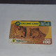 Kenya-(ke-tke-rem-002-080809)-leopards-(36)(100kshs)(0104-1207-4941-91334)(Wrinkle Middle)-used Card+1card Prepiad Free - Kenya