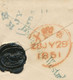 GB LONDON Inland Office „30“ Numeral Postmark (Parmenter 30A) Superb QV 1d Env - Cartas & Documentos