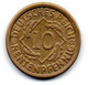 Allemagne -  10 Rentenpfennig 1924 F TB+ - 10 Rentenpfennig & 10 Reichspfennig