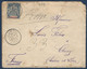 Lettre Oblitérée De Djiring 1900 N°8 15c Bleu Pour Cluny En France, Au Dos Transit Baria, Phan-tiet, Saigon Signé Calves - Lettres & Documents