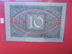 Reichsbanknote 10 MARK 1920 Circuler - 10 Mark