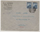 B.A.CARACO , CONSTANTINOPLE TO FRANCE,LYON   COVER - Brieven En Documenten