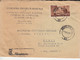EDUCATION, CHILDRENS, STAMP ON REGISTERED MEDICAL SCIENCE SOCIETY HEADER COVER, 1953, ROMANIA - Covers & Documents