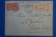 R29 FRANCE BELLE LETTRE RECOM. PERFORATED 1919 MACON  A PONT DE VAUX +T.P PERFORE CREDIT LYONNAIS + AFFRANCH INTERESSANT - Other & Unclassified