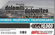 CARTE -ITALIE-Serie Pubblishe Figurate AA-Catalogue Golden-10000L/31/12/2000-Dolomalada-Tec -Utilisé-TBE-RARE - Publiques Précurseurs