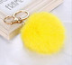 PORTACHIAVI POMPON GIALLO YELLOW  JAUNE MORBIDO ANTISTRESS KEY-RING B4 - Autres & Non Classés