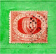 San. MARINO ° -1877 -  CIFRA O STEMMA. C. 20 .  Unif. 4.   Usato - Gebraucht