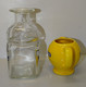 ANCIENNE CARAFE VERRE BERGER BLANC & 1 TOUT PETIT PICHET RICARD JAUNE Déco BISTROT COLLECTION XXe - Karaf