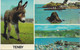 SCENES FROM TENBY, PEMBROKESHIRE, WALES.  Circa 1972 USED POSTCARD A9 - Pembrokeshire