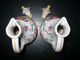 Delcampe - FIOLONS (BOUTEILLES) HUILE ET VINAIGRE EN FAIENCE OU PORCELAINE OPAQUE - Other & Unclassified