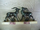 COUPLE ANTILOPES EN REGULE SUR SOCLE MARBRE ART DECO 1930 - Andere & Zonder Classificatie