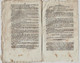 Delcampe - Journal Des Débats Et Lois Brumaire An VI 1797 Lettre De Bonaparte à L'archevêque De Gênes/Affaire Compagnie De Dijon - Newspapers - Before 1800