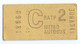 TICKET DE METRO   C  2eme Classe - Europe