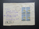 Jugoslawien 1947 / 51 Flugpostmarke Nr. 520 (4) MeF Einschreiben Beograd 1 Nach Otting Mit Rotem Dreieck Zensurstempel - Lettres & Documents