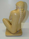 Delcampe - SUJET SCULPTURE PLATRE ANCIEN ART DECO FEMME NUE DENUDEE PLATRE PEINT NON Signé COLLECTION DECO VITRINE - Other & Unclassified