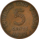 Monnaie, TRINIDAD & TOBAGO, 5 Cents, 1972, Franklin Mint, TTB, Bronze, KM:2 - Trinidad & Tobago
