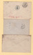 Perfores - Perfins - Lot De 3 Lettres Avec Timbres Perfores - Covers & Documents