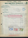 PERFIN / PERFO Factuur Van Firma DE KEYN FRERES Met Fiscale Zegels , Staat Zie 2 Scans ! LOT 357 - 1934-51