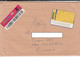 8619FM- BARCODES, AMOUNT 5.25MACHINE PRINTED STICKER STAMP ON REGISTERED COVER, 2001, ARGENTINA - Brieven En Documenten