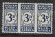 SOUTH AFRICA 1943 - 1944 3d POSTAGE DUE SG D33 MOUNTED MINT TOP VALUE OF THE SET Cat £75 - Segnatasse