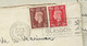 GRANDE BRETAGNE LAC Affr / Yvert  210 Et 211 Oblitéré Kongston On Thame / Surrey - 17/09/1938- Malc 9703 - Covers & Documents