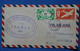 X16  OCEANIE LETTRES RARES PASSAGE DU TARIF 3 F A 4F,LE 1ER JOUR LU.2 NOV 1947 AVEC DEUX EX + 1ER VOL POUR NOUMEA - Airmail