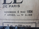 1934 L'AMI DU PEUPLE:Saintes-Anne-d'Auray ,pour Les 240000 Bretons Tués à La Guerre ;Espion Allemand -Affaire Frogé; Etc - Informations Générales