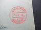 Österreich 1947 Postgebühr Bar Bezahlt Roter Stempel Linz (Donau) Bezahlt Amt Der O.Ö. Landesregierung Stempelgebühr - Lettres & Documents