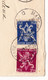 Lettre Recommandée 1949 Marche En Famenne Belgique Lion Héraldique Sur V De La Victoire Bruxelles - 1929-1937 Heraldieke Leeuw