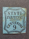 ITALIA Antichi Stati Parma -1853-57- "Giornali" C. 9 MH* (descrizione) - Parma