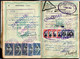 284,GREECE,NIGERIA 1946-1958 COMPLETE 72 PAGES GREEK PASSPORT MANY STAMPS AND REVENUES(125)33 SCANS - Nigeria (...-1960)