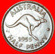 * KANGAROO RIGHT: AUSTRALIA ★ 1/2 PENNY 1955! LOW START ★ NO RESERVE! - ½ Penny