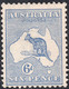1913 AUSTRALIA KANGAROO 6d ULTRAMARINE (SG#9) MH VF - Neufs