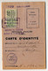 2 Cartes D'identité Pour étrangers (Nationalité Belge) 1929 Timbres Daussy "Carte D'Identité étrangers 20F" 1929 - Other & Unclassified